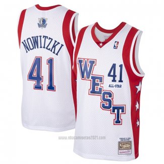 Camiseta All Star 2004 Dirk Nowitzki #41 Blanco