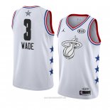 Camiseta All Star 2019 Miami Heat Dwyane Wade #3 Blanco