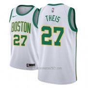 Camiseta Boston Celtics Daniel Theis #27 Ciudad 2018-19 Blanco