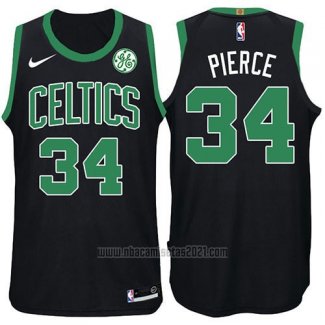 Camiseta Boston Celtics Paul Pierce #34 Statement 2017-18 Negro