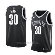 Camiseta Brooklyn Nets Dzanan Musa #30 Icon 2018 Negro