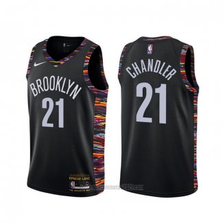 Camiseta Brooklyn Nets Wilson Chandler #21 Ciudad Negro