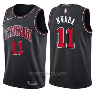 Camiseta Chicago Bulls David Nwaba #11 Statement 2017-18 Negro