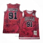 Camiseta Chicago Bulls Dennis Rodman #91 Asian Heritage Throwback 1997-98 Rojo