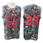 Camiseta Chicago Bulls Michael Jordan #23 Camuflaje Verde