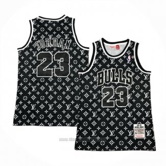 Camiseta Chicago Bulls x LV Michael Jordan #23 Mitchell & Ness 1997-98 Negro