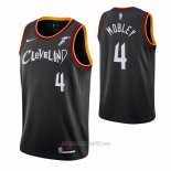 Camiseta Cleveland Cavaliers Evan Mobley #14 Ciudad 2020-21 Negro