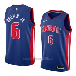 Camiseta Detroit Pistons Bruce Brown Jr. #6 Icon 2018 Azul