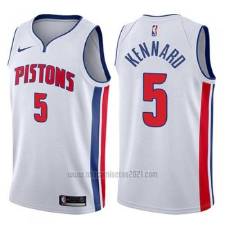 Camiseta Detroit Pistons Luke Kennard #5 Association 2017-18 Blanco