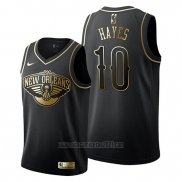 Camiseta Golden Edition New Orleans Pelicans Jaxson Hayes #10 Negro