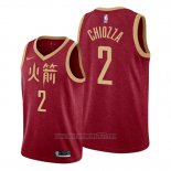 Camiseta Houston Rockets Chris Chiozza #2 Ciudad Rojo