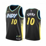 Camiseta Indiana Pacers Kendall Brown #10 Ciudad 2023-24 Negro