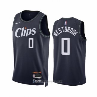 Camiseta Los Angeles Clippers Russell Westbrook #0 Ciudad 2023-24 Azul