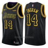 Camiseta Los Angeles Lakers Brandon Ingram #14 Ciudad 2018 Negro