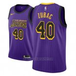 Camiseta Los Angeles Lakers Ivica Zubac #40 Ciudad 2018 Violeta