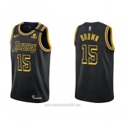 Camiseta Los Angeles Lakers Jabari Brown #15 Mamba 2021-22 Negro