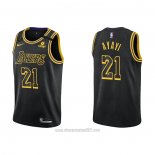 Camiseta Los Angeles Lakers Joel Ayayi #21 Mamba 2021-22 Negro