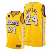 Camiseta Los Angeles Lakers Kobe Bryant #24 Ciudad 2019-20 Amarillo