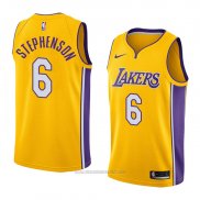 Camiseta Los Angeles Lakers Lance Stephenson #6 Icon 2017-18 Oro