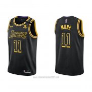 Camiseta Los Angeles Lakers Malik Monk #11 Mamba 2021-22 Negro