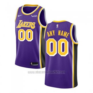 Camiseta Los Angeles Lakers Personalizada Statement 2018-19 Violeta