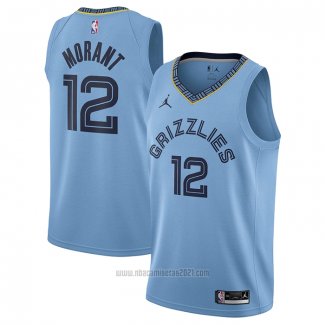 Camiseta Memphis Grizzlies Ja Morant #12 Statement 2020 Azul