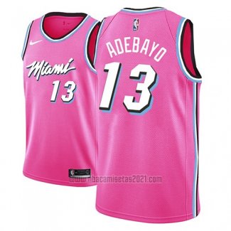 Camiseta Miami Heat Bam Adebayo #13 Earned 2018-19 Rosa