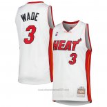 Camiseta Miami Heat Dwyane Wade #3 Mitchell & Ness 2005-06 Blanco