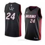 Camiseta Miami Heat Marcus Lee #24 Icon 2018 Negro