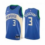 Camiseta Milwaukee Bucks Marjon Beauchamp #3 Ciudad 2023-24 Azul