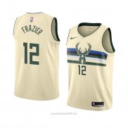 Camiseta Milwaukee Bucks Tim Frazier #12 Ciudad 2018 Crema