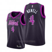 Camiseta Minnesota Timberwolves Jaylen Nowell #4 Ciudad Violeta