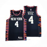 Camiseta New York Knicks Derrick Rose #4 Ciudad Edition 2019-20 Azul