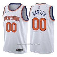 Camiseta New York Knicks Enes Kanter #00 Association 2017-18 Blanco