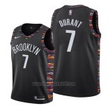 Camiseta Nino Brooklyn Nets Kevin Durant #7 Ciudad 2019-20 Negro