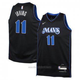 Camiseta Nino Dallas Mavericks Kyrie Irving #11 Ciudad 2023-24 Azul