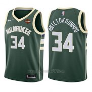 Camiseta Nino Milwaukee Bucks Giannis Antetokounmpo #34 Icon 2017-18 Verde