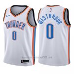 Camiseta Nino Oklahoma City Thunder Russell Westbrook #0 Association 2017-18 Blanco
