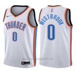 Camiseta Nino Oklahoma City Thunder Russell Westbrook #0 Association 2017-18 Blanco