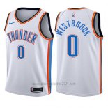 Camiseta Nino Oklahoma City Thunder Russell Westbrook #0 Association 2017-18 Blanco