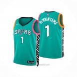 Camiseta Nino San Antonio Spurs Victor Wembanyama #1 Ciudad 2022-23 Verde