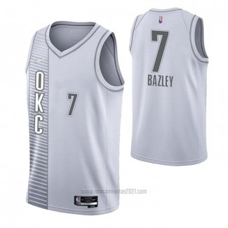 Camiseta Oklahoma City Thunder Darius Bazley #7 Ciudad 2021-22 Blanco