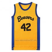 Camiseta Pelicula Beavers Howard #42 Amarillo