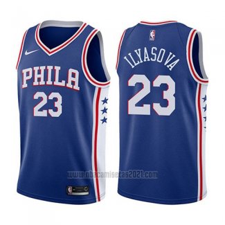 Camiseta Philadelphia 76ers Ersan Ilyasova #23 Icon 2017-18 Azul