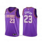 Camiseta Phoenix Suns Cameron Johnson #23 Ciudad 2018 19 Violeta