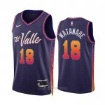Camiseta Phoenix Suns Yuta Watanabe #18 Ciudad 2023-24 Violeta
