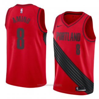 Camiseta Portland Trail Blazers Al Farouq Aminu #8 Statement 2018 Rojo