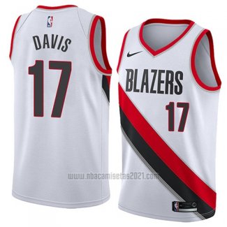 Camiseta Portland Trail Blazers Ed Davis #17 Association 2018 Blanco