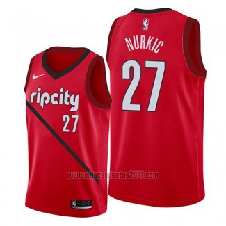 Camiseta Portland Trail Blazers Jusuf Nurkic #27 Earned 2019 Rojo