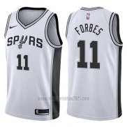 Camiseta San Antonio Spurs Bryn Forbes #11 Swingman Association 2017-18 Blanco